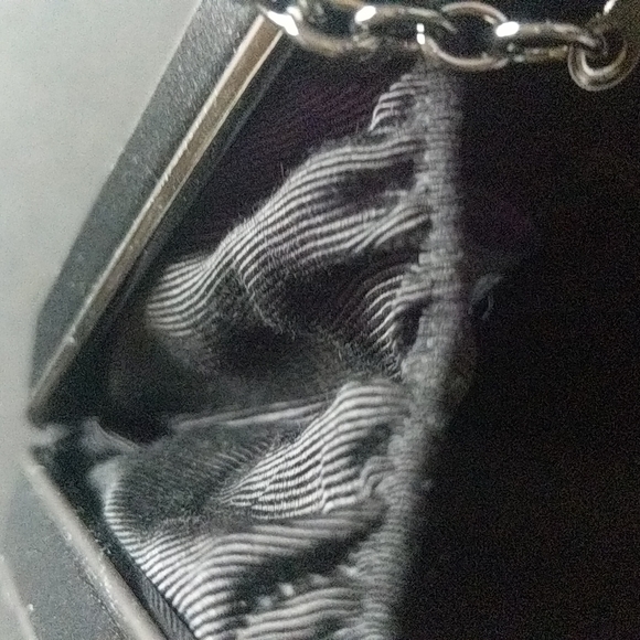 BCBGMaxazria Sonia Crystal Mesh Satin Box Clutch - Picture 12 of 13